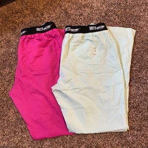 2 pairs of Greys Anatomy scrub pants